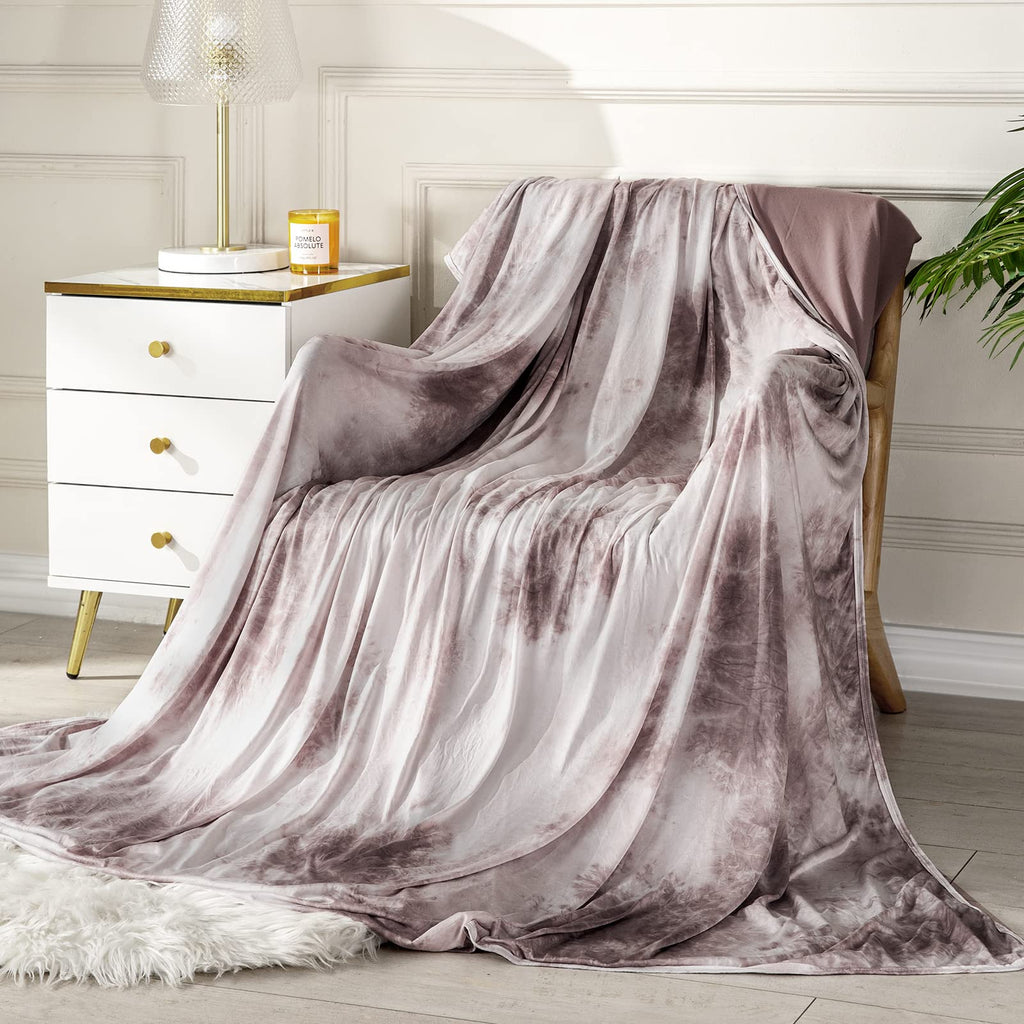 Topcee Cooling Blanket for Hot Sleepers Decorative Tie Dye,Absorbs Heat to Keep Body Cool for Night Sweats,100% Oeko-Tex Certifi
