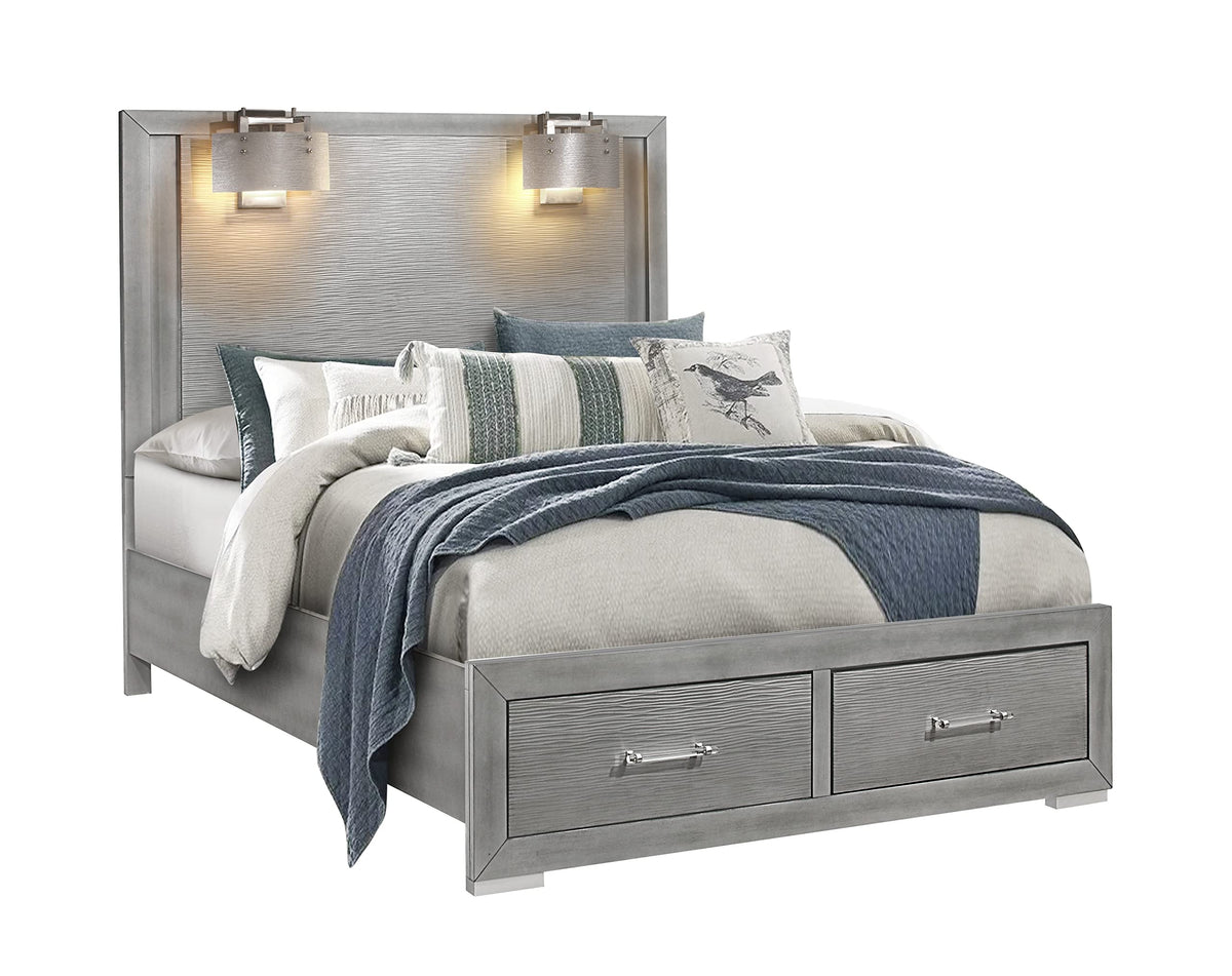 Global Furniture Usa Tiffany Silver Full Bed