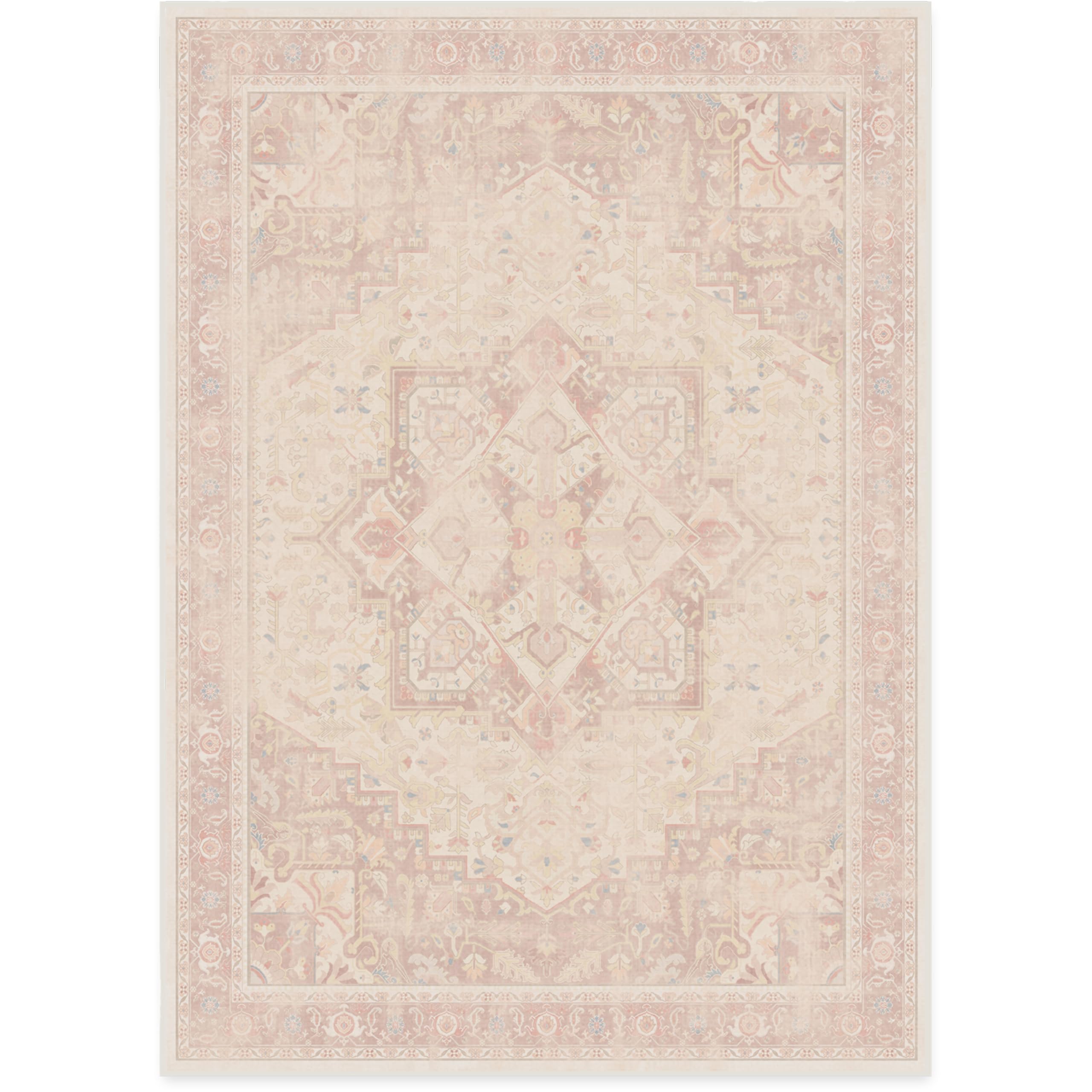 RUGGABLE Kamran Washable Rug - Perfect Kids Area Rug for Nursery Playroom Kids Room - Pet & Child Friendly - Stain & Water Resis