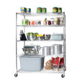 Seville Classics UltraDurable Heavy Duty NSF Solid Steel Wire Rack Storage Unit Wheels, 5-Tier Shelving, 60 W x 24 D