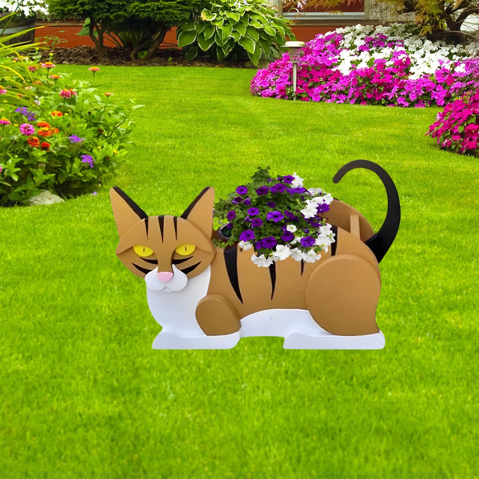 Strolfay Orange And White Cat Planter Plant Pots,Cute Garden Dog Flower Planter,Dog Planters Birthday Gifts For Women,Office,Ind