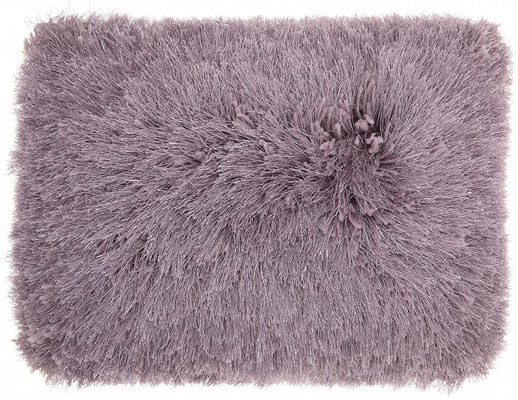 HomeRoots 100% Polyester Lavender Super Shaggy Throw Pillow