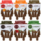 Exotic - Backflow Incense Cones For Waterfall - Scented Inscents-Cones - Copal, Amber, Musk, Oud - Insiensos Aromaticos - 6X10=6