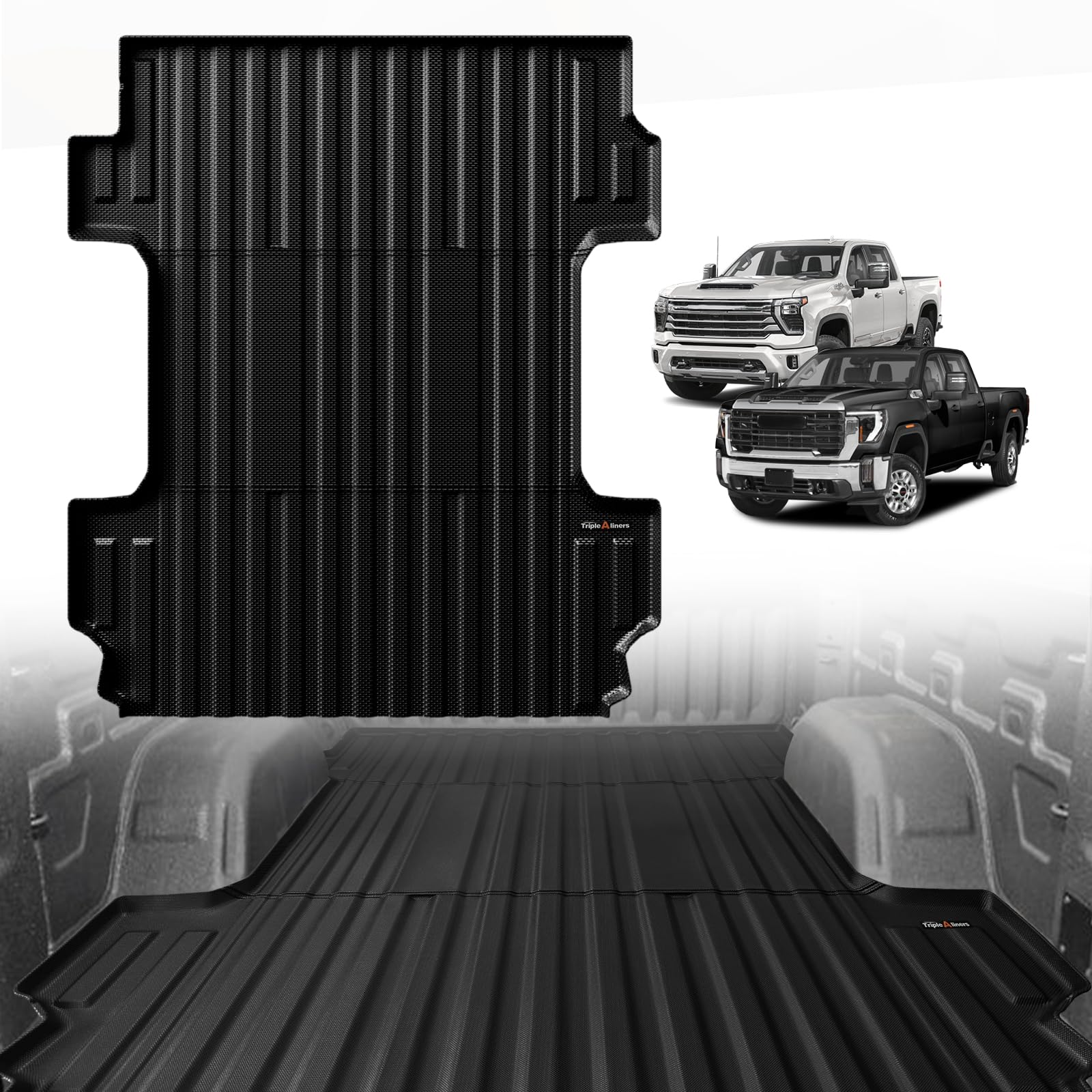 Triplealiners Truck Bed Mat Compatible With 2020-2025 Chevy Silverado/Gmc Sierra 2500 3500Hd Accessories 6.8Ft Liner All-Weather