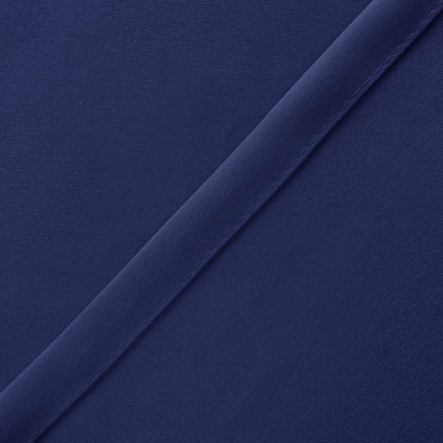 Hiasan Navy Blue Valance Curtains Blackout Thermal Insulated Rod Pocket Window Valances For Kitchen, 60 X 18 Inches Length, 1 Panel