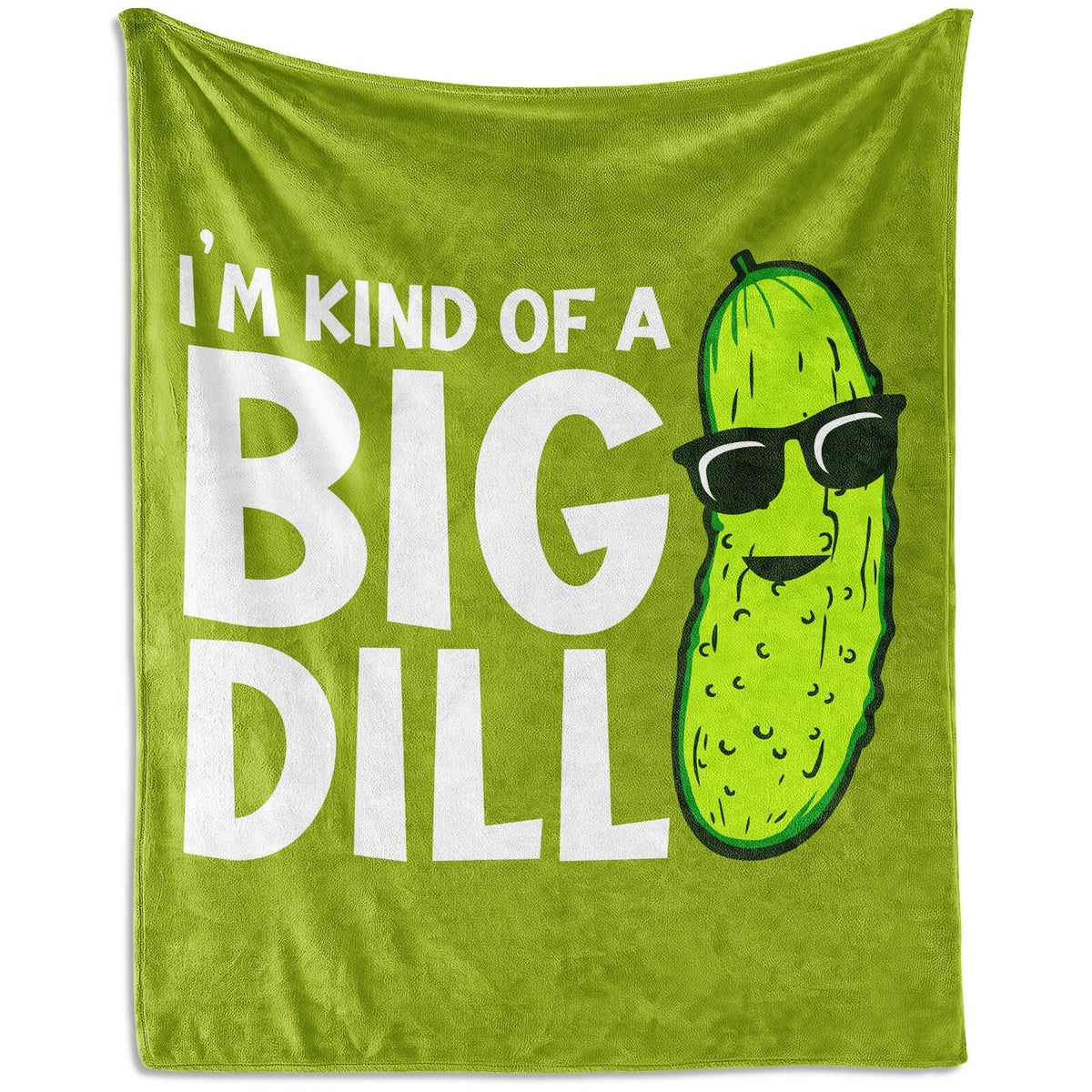 Pickle Throw Blanket For Women Men - 60X80 Inches Twin Size - Soft Fluffy Cozy Blankets Gift - Green Funny Blanket Throws For Be