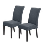 Joccun Chair Covers For Dining Room Set Of 2,Water Repellent Dining Chair Slipcovers Stretch Dining Room Chair Covers Seat Protector,Washable Parsons Chair Cover For Home,Hotel,Banquet(Gray,2 Pack)