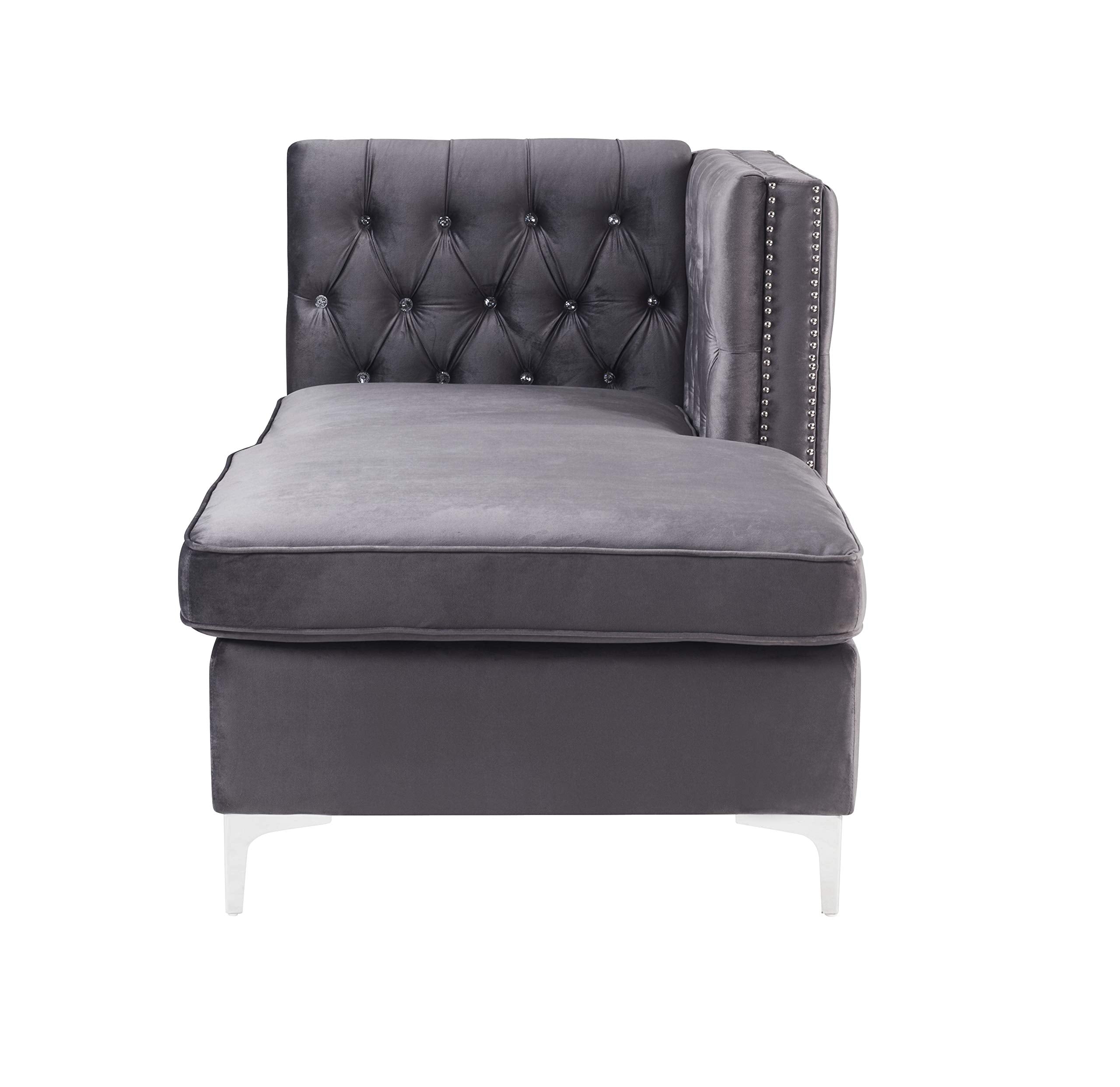 Acme Furniture Jaszira Modular - Chaise in Gray Velvet