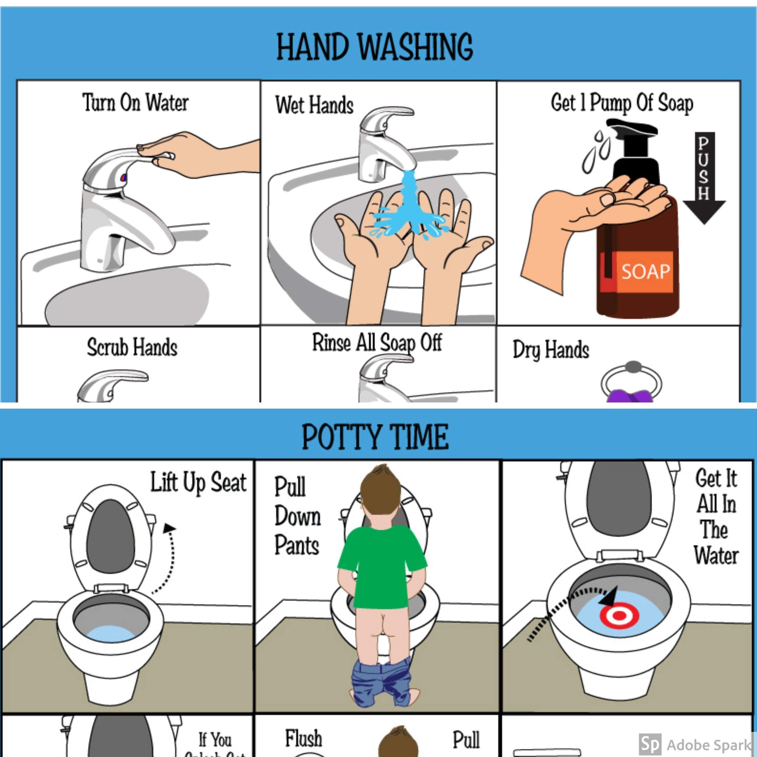 Potty Training! Aba/Ot Approved Step-By-Step Visual Schedules For Children. Ideal For Autism Or Special Needs. Helps With Indepe