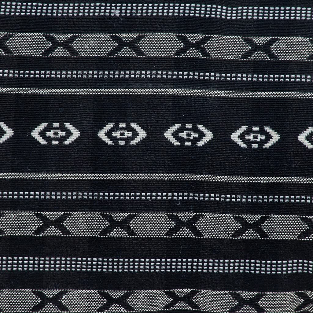 HomeRoots 100% Cotton Black and Gray X Pom Throw Pillow