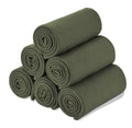 Special Sg Glory Fleece Throw Blanket Set Bulk For Travel Kids Outdoor Wedding Pet (Olive Green, Pack Of 6 50X60 Inches)