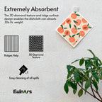 Eulnars Swedish Dishcloths Reusable Paper Towels Fruit Party 8 Pack Cellulose Cotton
