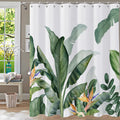 YiarTaan Shower Curtain Tropical Green Plant Shower Curtains for Bathroom, Leaf Shower Curtain, Botanical Shower Curtain Sets, S