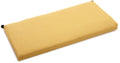 Blazing Needles Outdoor Spun Poly 19-Inch by 42-Inch by 3-1/2-Inch Bench Cushion, Lemon