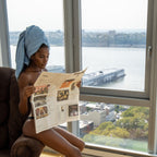 Mosobam Luxury Turkish Set Of 2 Bath Towels 30X58 Lavender Aura Oversize 700 Gsm Bamboo Viscose & Aegean Turkish Combed Cotton