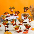 Sieral 12 Pieces Metal Turkey Tea Light Candle Holders Thanksgiving Candle Holder Turkey Candle Holder Holiday Candlestick for T
