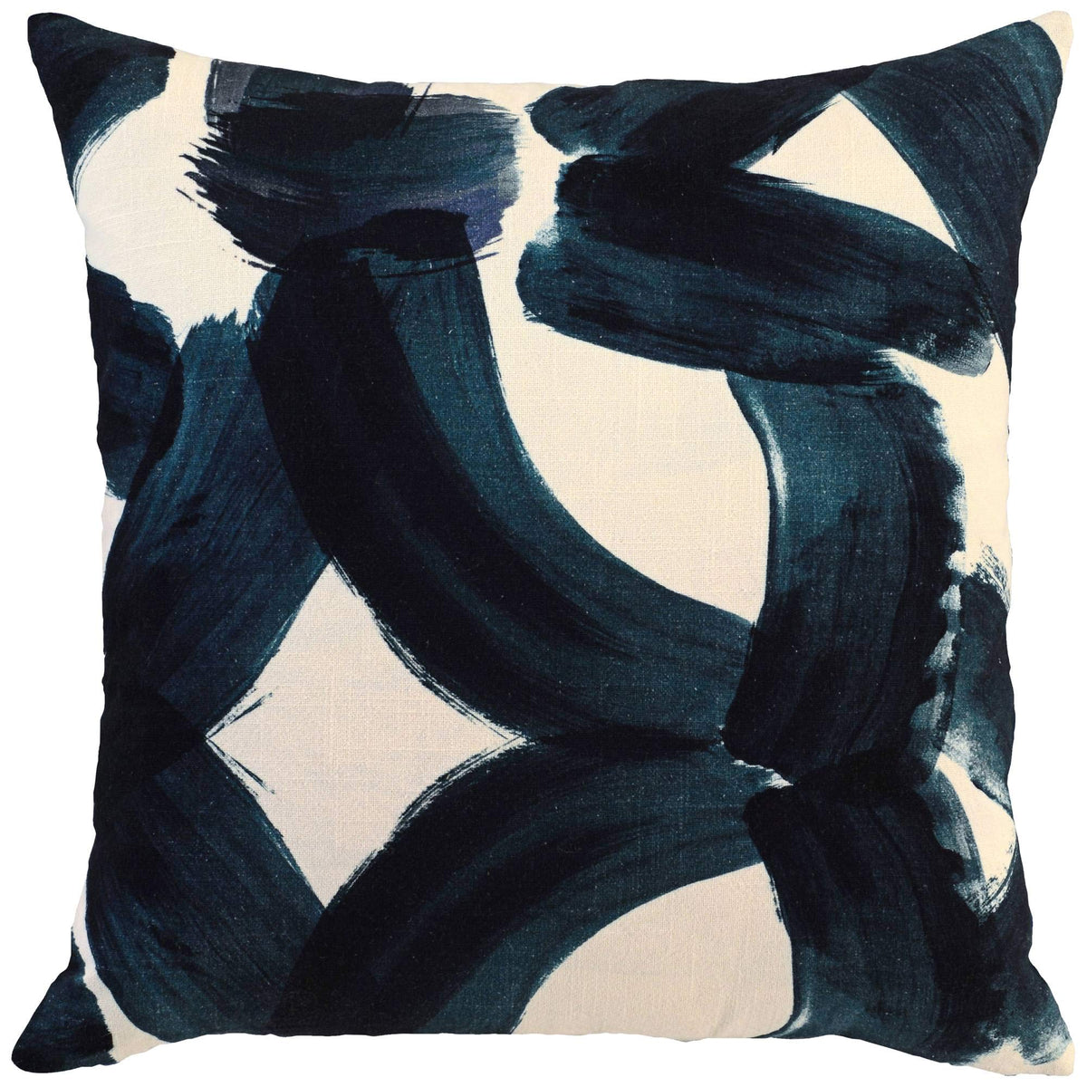 Universal Lighting and Decor Kosas Home RILO 22&quot; Modern Cotton Printed Throw Pillow in Indigo Blue