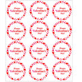 Uorybwanai Happy Valentine'S Day Stickers,72Pcs Valentines Day Tag Stickers, Valentine Label Stickers For Wraping Adults And Kid