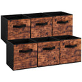 Stero Fabric Storage Cubes, 6 Pack Foldable Storage Bins with Handle, 13 Inch Storage Baskets Box for Shelves, Closet, Organizer