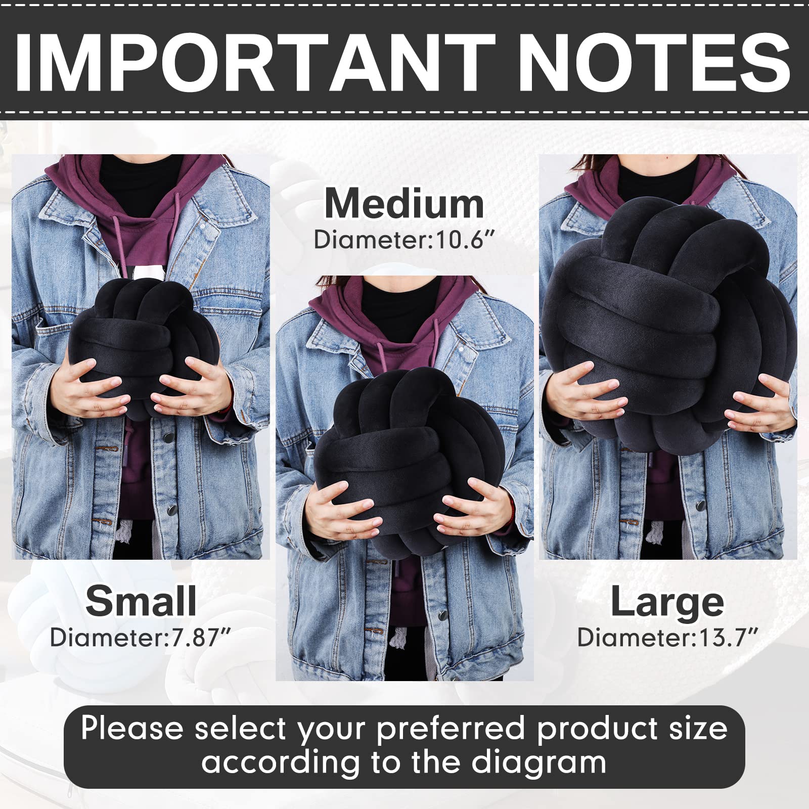 Namalu 2 Pieces Knot Ball Pillows Round Plush Aesthetic Cushion Pillows Soft Stress Relieving Cute Decorative Knotted Pillows Fo