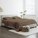Mygiza Sheets,100% Giza Egyptian Cotton Sheets-California King Size Giza Cotton Sheets Set To Fit Upto 18 Inches Deep Mattress (4 Pcs) Taupe