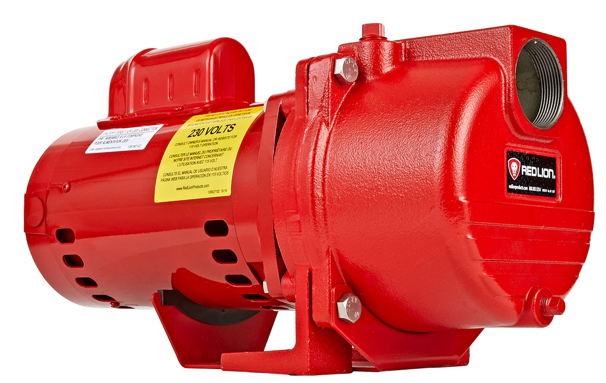Red Lion Rl-Sprk150 115/230 Volt, 1.5 Hp, 71 Gpm Cast Iron Sprinkler/Irrigation Pump With Thermoplastic Impeller, Red, 97101501