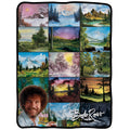 Seven Times Six Bob Ross Picture Collage Blanket 46 X 60 Flannel Fleece Throw