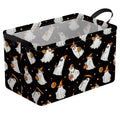 Halloween Ghost Storage Basket Spooky Boo Basket with Handles