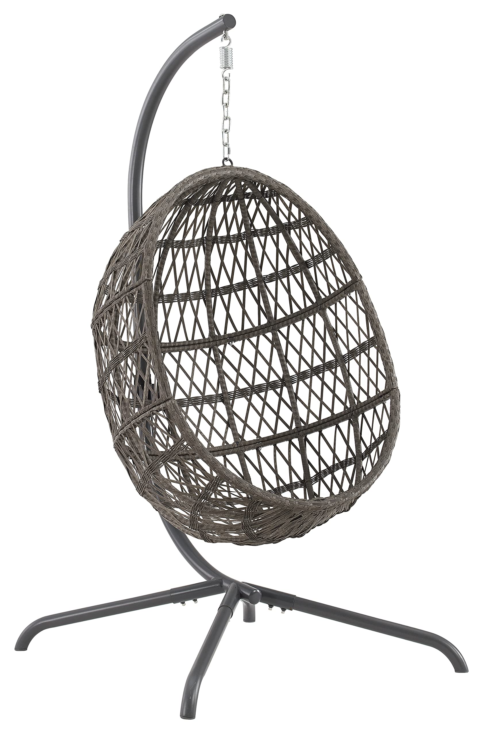 Crosley Furniture Tess Wicker Indoor Outdoor Hanging Egg Chair With Stand - Thumbnail 5