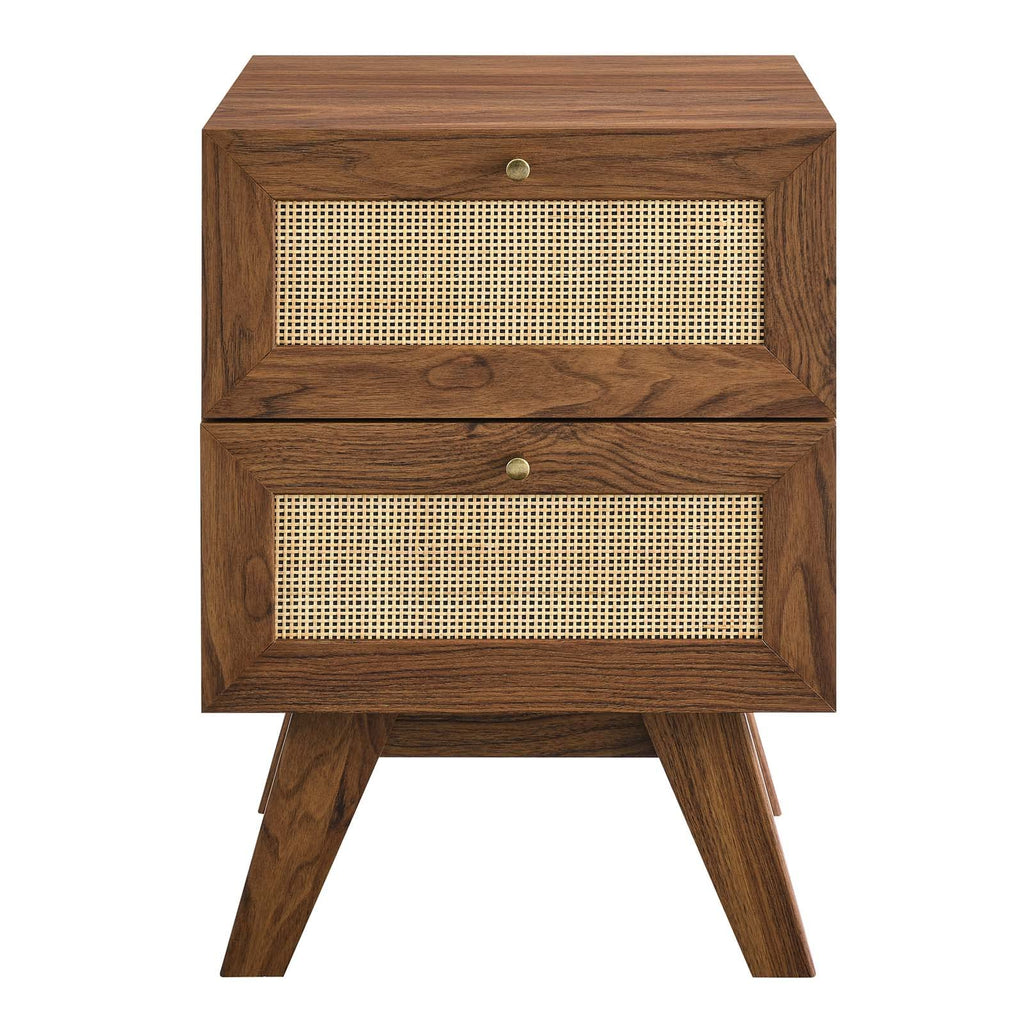 Modway Mod-7050-Wal Soma 2-Drawer Nightstand, Walnut