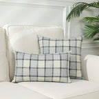 Stellhome Pack Of 2 Lumbar Linen Buffalo Check Throw Pillow Covers Farmhouse Plaid Cushion Cover Rustic Retro Decor For Bed Couc