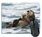 Wknoon Cute Sea Otters Mouse Pad Nature Animal Playing Water Funny Mouse Pads
