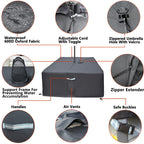 Tohonfoo Square Patio Table Cover With Umbrella Hole - 66'' L X 66'' W X 23'' H (Cover Size