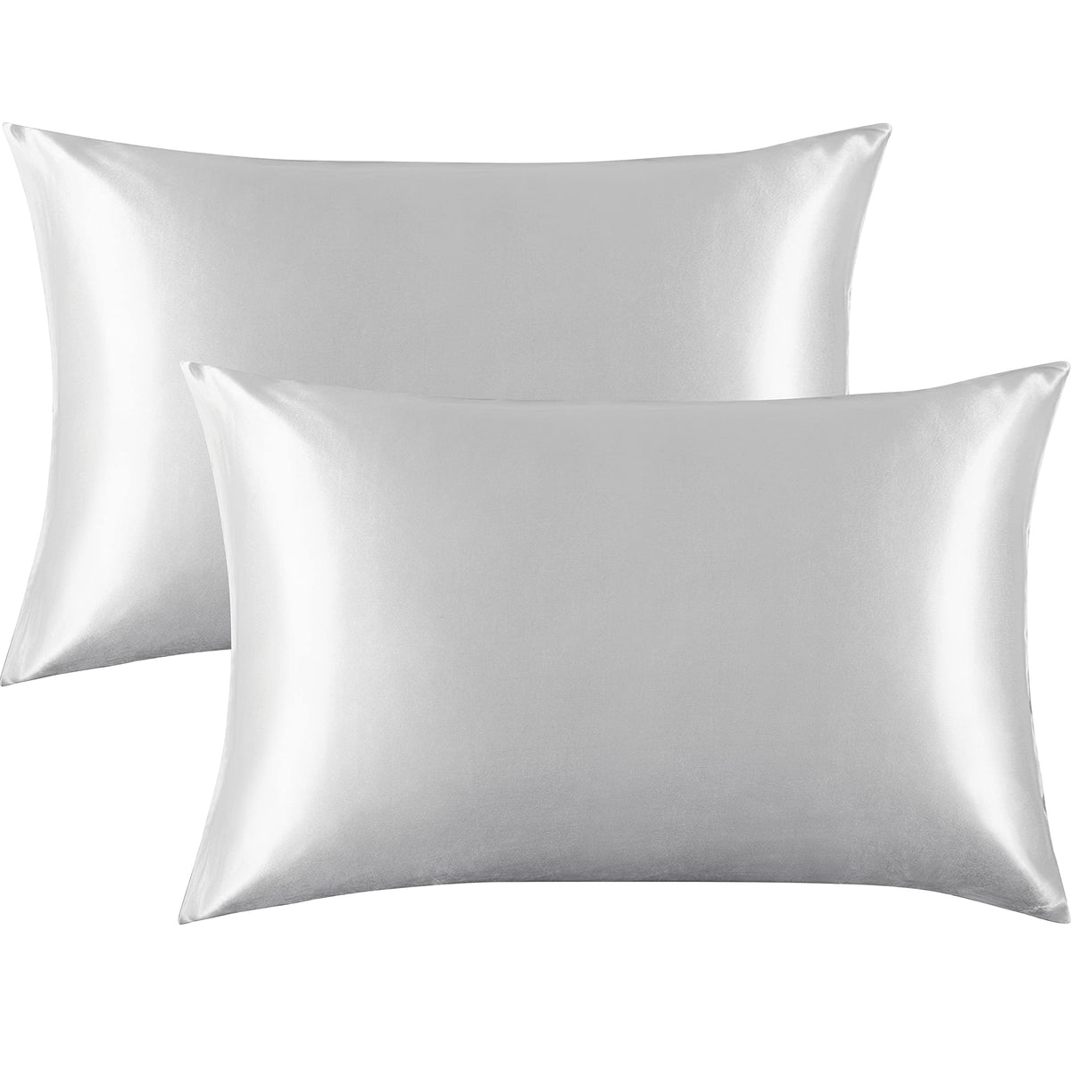 Flxxie 2 Pack Satin Pillowcases For Hair And Skin, Luxury Soft Queen (20X30 Inches) Silky Pillow Cases With Envelope Closure, Si