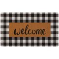 Uini Welcome Mat Outdoor Indoor Door Mats, Heavy Duty Buffalo Plaid Welcome Front Door Mat, Non Slip Durable Entrance Rugs For O