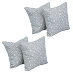 Blazing Needles Square Polyester Jacquard Throw Pillows, 17", Banyan Linen 4 Count