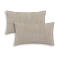 Calitime Decorative Couch Throw Pillow Covers 12 X 20 Inches Pack Of 2 Cotton Thread Stitching Edges Solid Dyed Soft Chenille Cu