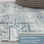 Morebes Vintage 2X10 Runner Rug For Hallway Non Slip,Washable Long Kitchen Rugs Runners,Soft Distressed Non-Shedding Carpet Runn