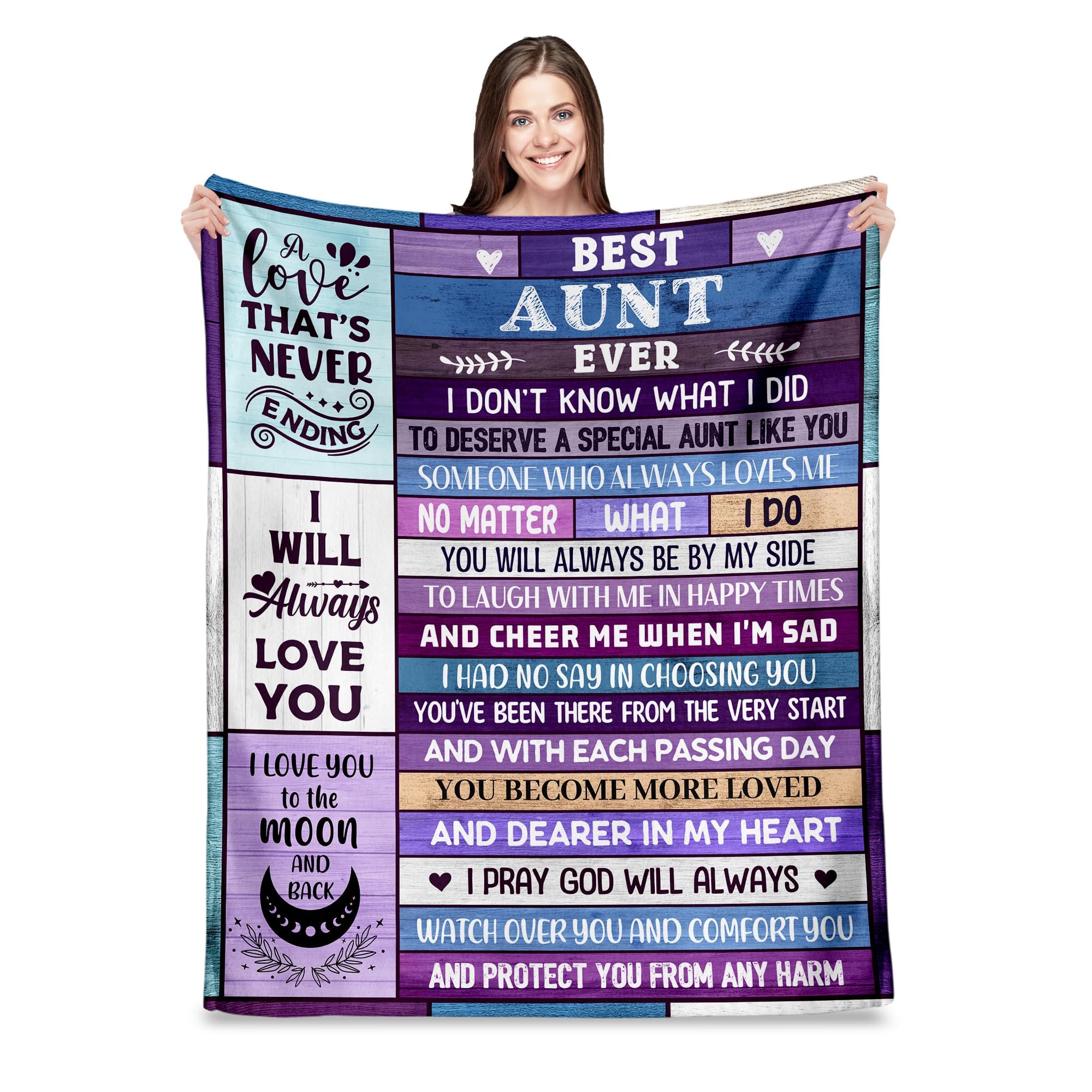 Ekpvgit Aunt Gifts, Mothers Day Blanket Gifts For Aunt Auntie, New Aunt Gifts From Niece Nephew, Best Aunt Ever Gifts, First Tim