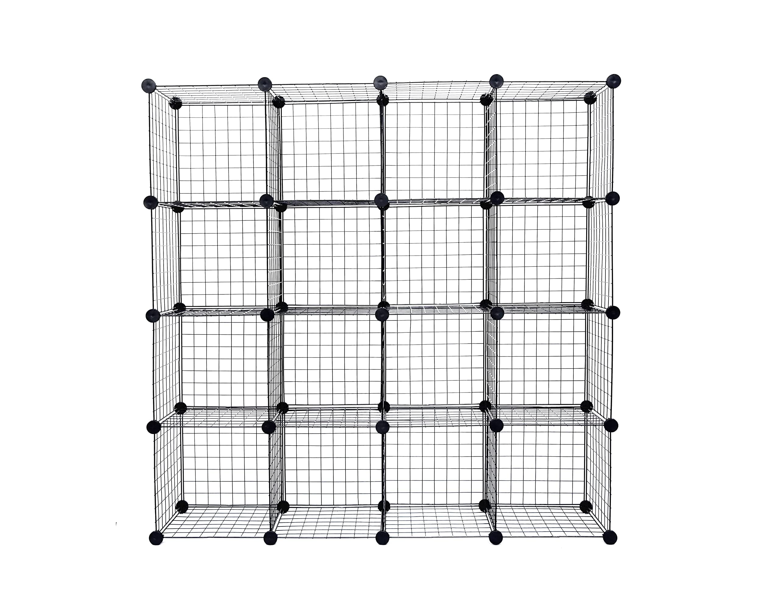 Reynish Self Assembling Metal Wire Cube Storage Shelf Organizer Shelves Indian Made For Home Office Stackable Modular Shelving C