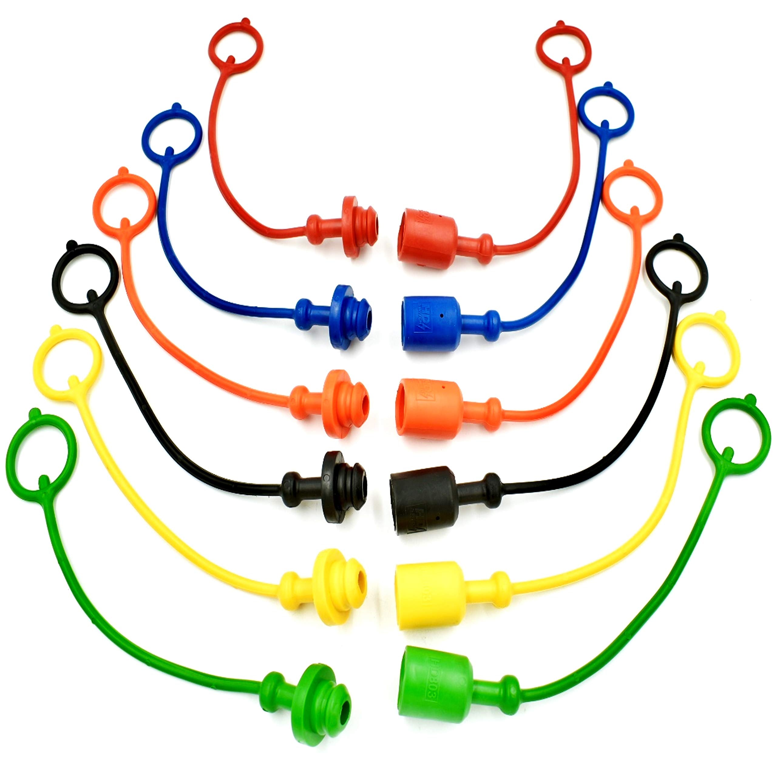 Hd Switch 12 Pk 3/8Inches Hydraulic Quick Disconnect Coupler Dust Plug & Cap Set Replaces John Deere M137064 M137065 M137066 M13