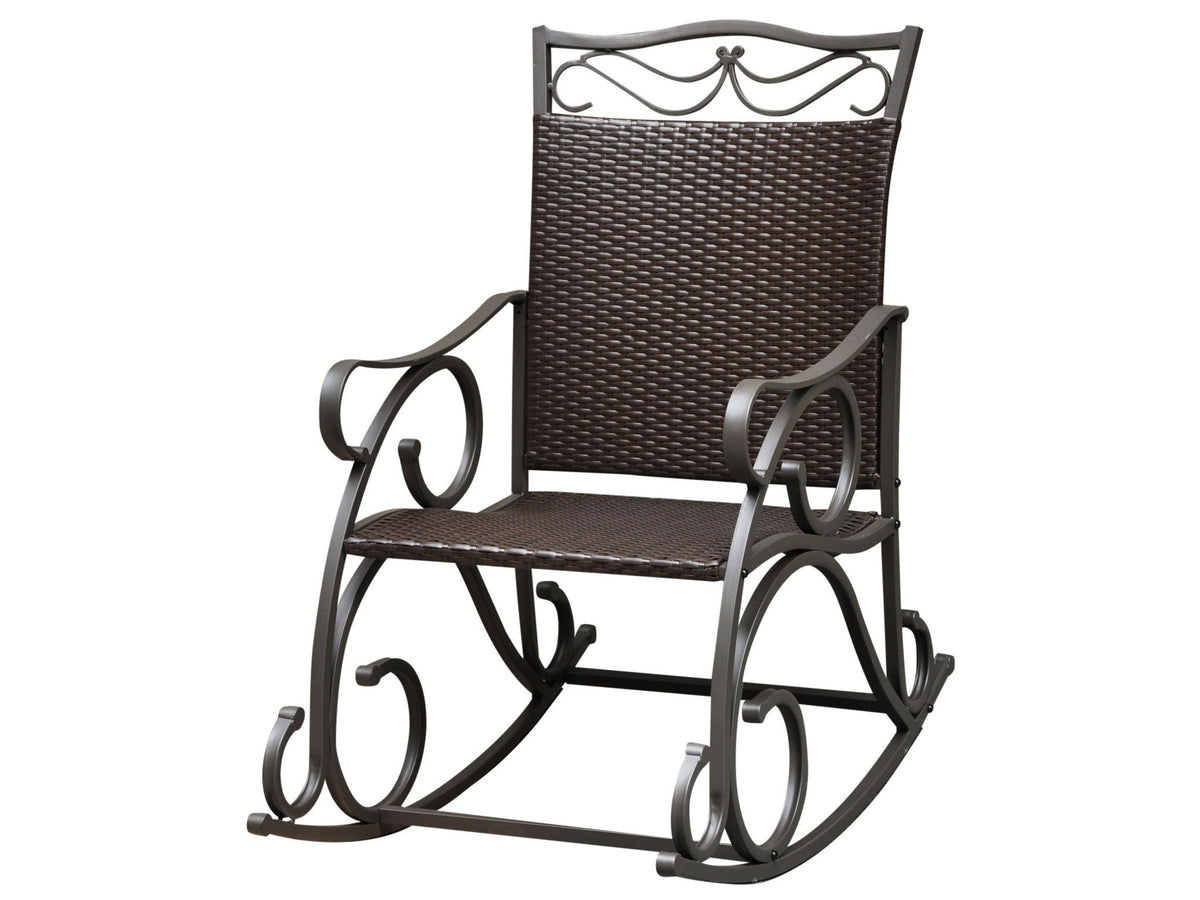 Lisbon Resin, Wicker And Steel Rocking Chair