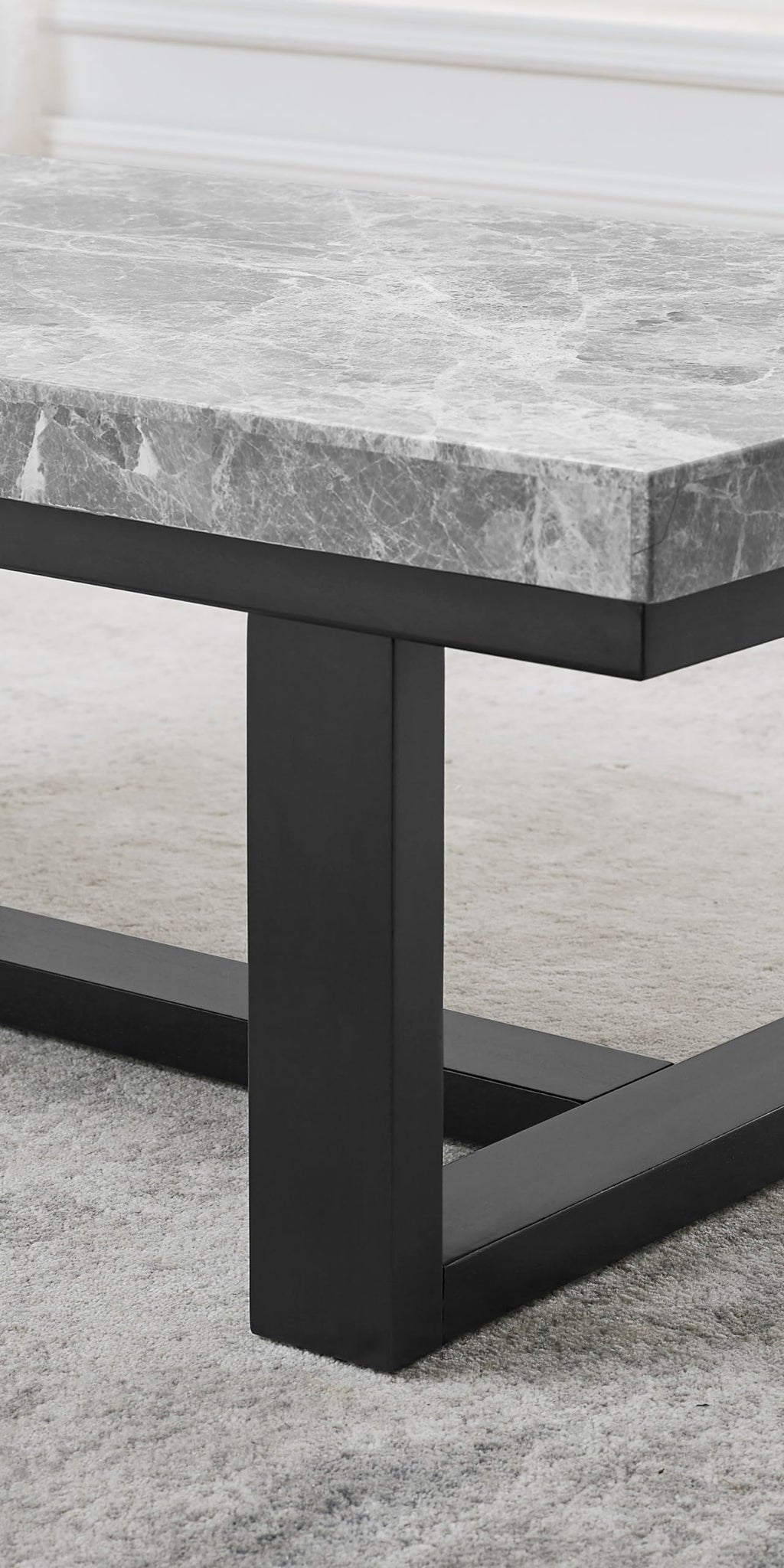 Steve Silver Co Lucca Gray Marble Top Cocktail Table