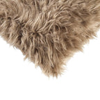 HomeRoots Acrylic Plush Tan Faux Fur 2-Pack Pillow, Home Decor Pillow, Luxury Pillow For Living Room, Bedroom, Sofa, Indoor Home Decor Pillow, Rectangular Decorative Throw Pillow