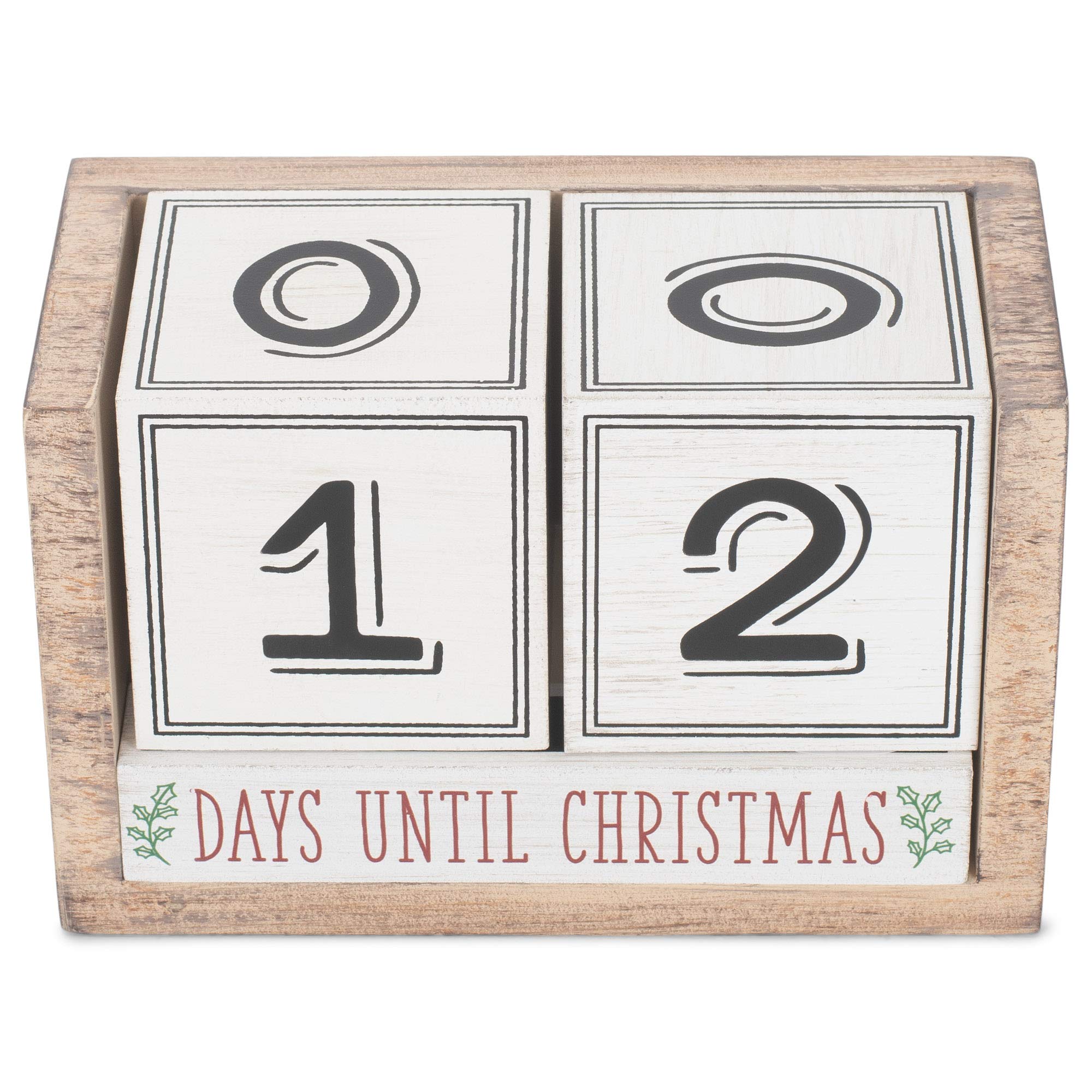 Seasonal Countdown Calendar- Halloween, Thanksgiving, Christmas And Blank Chalkboard, Advent Calendar, Wood, 6.75 Inches X 3.52