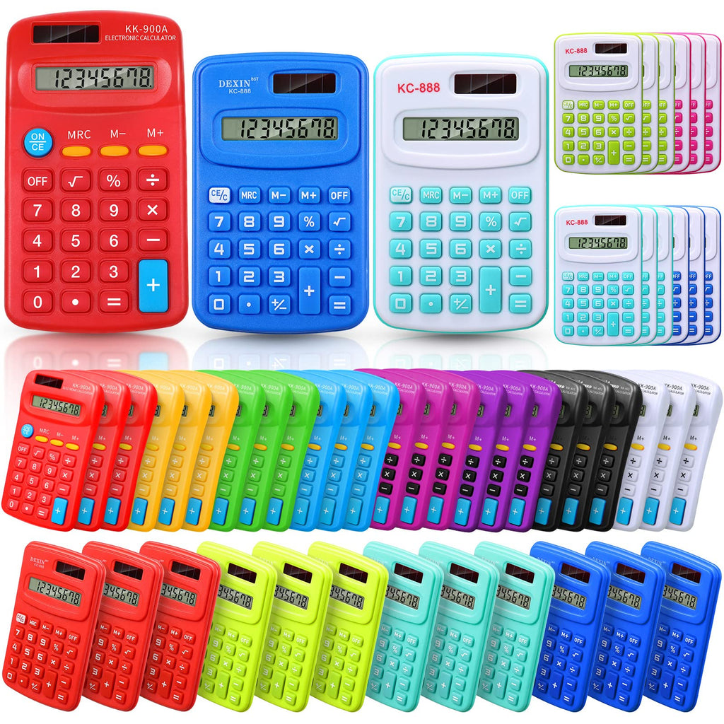 Yunsailing 48 Pcs Pocket Calculator Bulk Small 4 Function Battery Powered Calculator 8 Digit Display Pocket Size For Students Ki