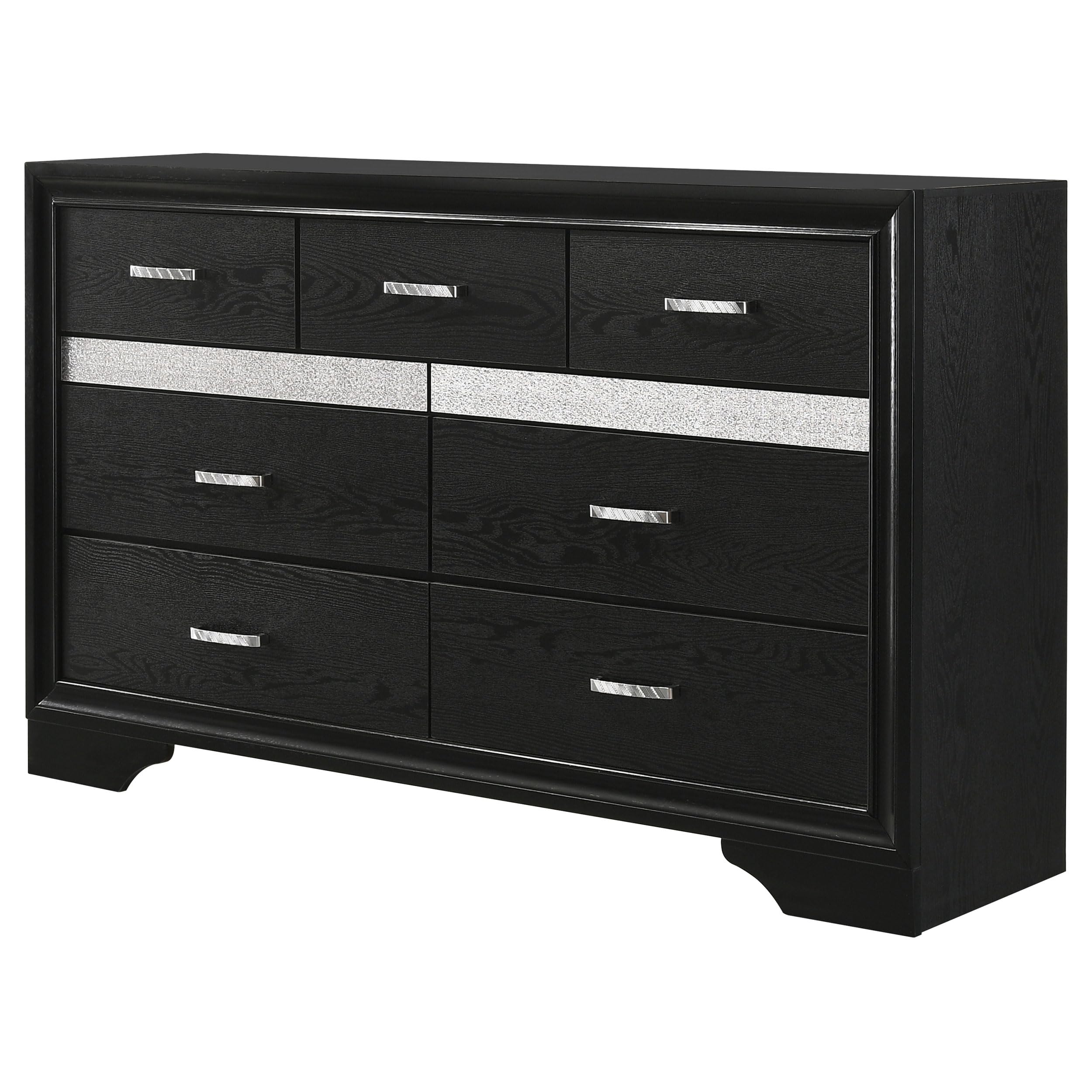 Coaster Home Furnishings Miranda Contemporary 63-inch 9-Drawer Bedroom Dresser Clothing Storage Cabinet Wide Chest of Drawers Organizer Unit Black 206363