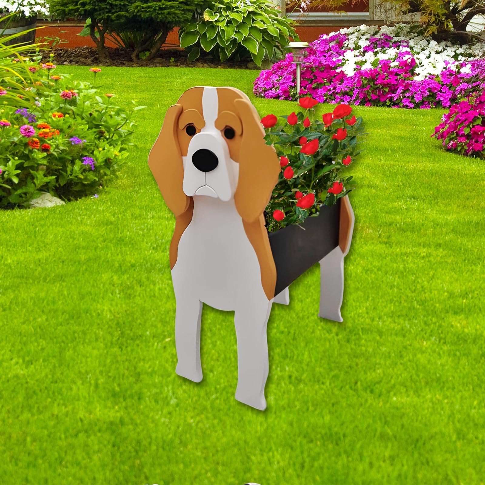 Strolfay Beagle Dog Planter Plant Pots,Cute Dog Flower Planter,Gifts For Pet Lovers,Unique Animal Plant Pots,Office,Indoor Outdo