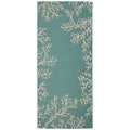 Liora Manne Esencia Machine Washable Non-Slip Low Profile Indoor/Outdoor Mat-Transitional, Coastal, Beach, Border, Coral Edge Su