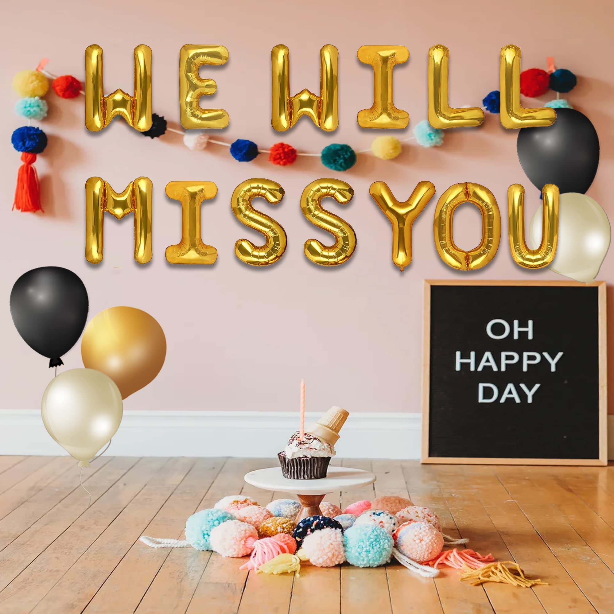 Laventy Set Of 16 We Will Miss You Banner Office Work Party Retirement Party Decor Retirement Banner Going Away Party Decor Fare